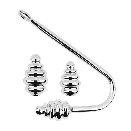 Hook 8826 Set Ribbed Anal Screw-in GreatBenefit 1121